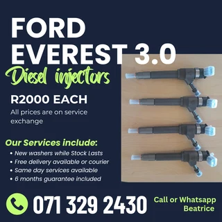 Ford Everest 3.0 Injectors For Sale With Warranty