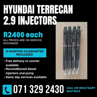 Hyundai Terrecan 2.9 Injectors For Sale With Warranty
