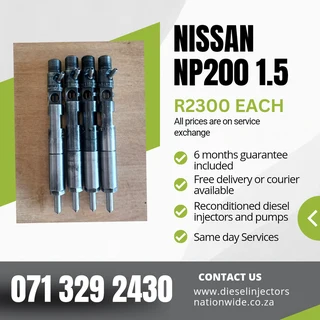Nissan Np200 1.5 Injectors For Sale With Warranty