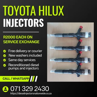 Toyota Hilux Injectors For Sale With Warranty