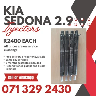 Kia Sedona 2.9 Injectors For Sale With Warranty