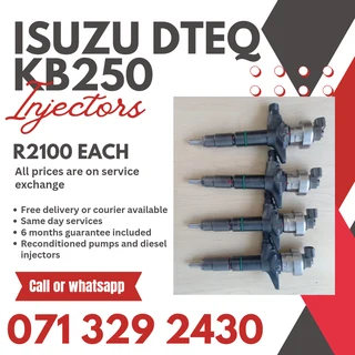 Isuzu Dteq Kb250 Injectors For Sale With Warranty