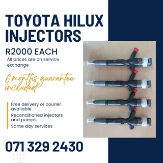 Toyota Hilux Injectors For Sale With Warranty