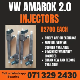 Vw Amarok 2.0 Injectors For Sale With Warranty