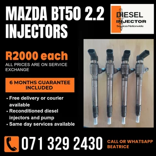 Mazda Bt50 2.2 Injectors For Sale With Warranty