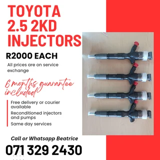 Toyota 2.5 Injectors For Sale With Warranty