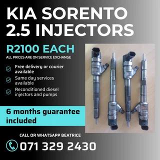 Kia Sorento 2.5 Injectors For Sale With Warranty