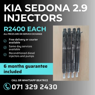 Kia Sedona 2.9 Injectors For Sale With Warranty