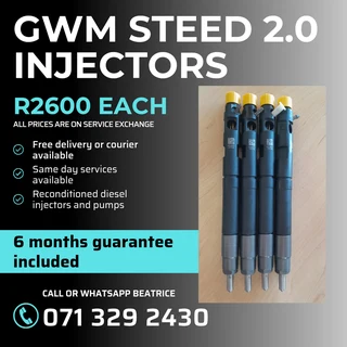 Gwm Steed 2.0 Injectors For Sale Wity Warranty