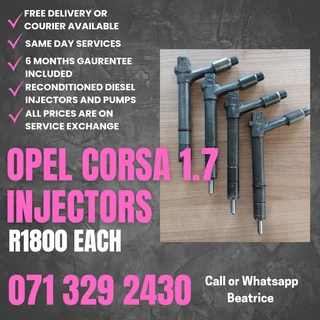 Opel Corsa 1.7 Injectors For Sale With Warranty