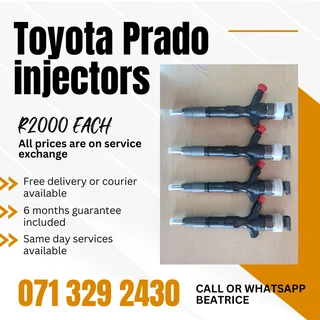 Toyota Prado Injectors For Sale With Warranty