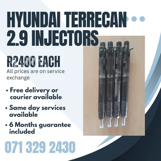 Hyundai Terrecan 2.9 Injectoors For Sale With Warranty