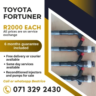Toypta Fortuner Injectors For Sale With Warranty