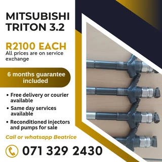 Mitshibishi Triton 3.2 Injectors For Sale With Warranty