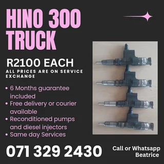 Hino 300 Truck Injectors For Sale With Warranty