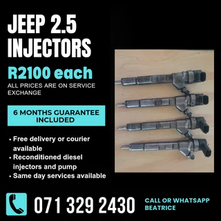 Jeep 2.5 Injectors For Sale With Warranty