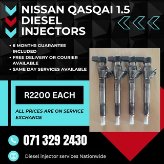 Nissan Qasqai 1.5 Injectors For Sale With Warranty