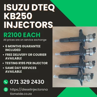 Isuzu Dteq Kb250 Injectors For Sale With Warranty