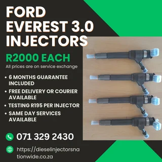 Ford Everest 3.0 Injectors For Sale With Warranty