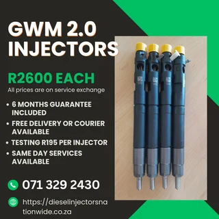 Gwm Steed 2.0 Injectors For Sale With Warranty