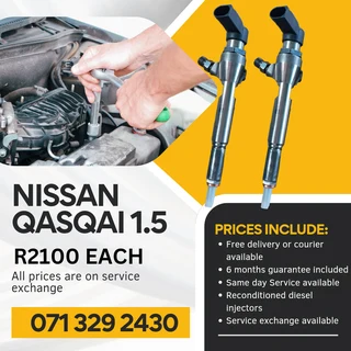 Nissan Qasqai 1.5 Injectors For Sale With Warranty