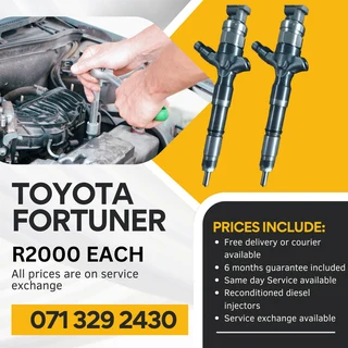 Toyota Fortuner Injectors For Sale With Warranty