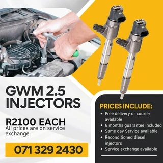 Gwm 2.5 Injectors For Sale With Warranty
