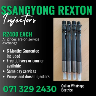 Ssangyong Rexton Injectors For Sale With Warranty