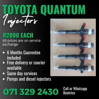 Toyota Quantum Injectors For Sale With Warranty