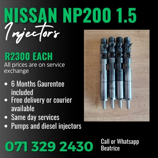 Nissan Np200 1.5 Injectors For Sale With Warranty