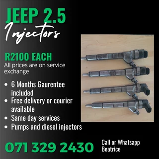 Jeep 2.5 Injectors For Sale With Warranty