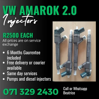 Vw Amarok 2.0 Injectors For Sale With Warranty