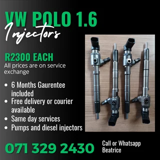 Vw Polo 1.6 Injectors For Sale With Warranty