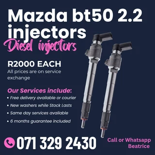 Mazda Bt50 2.2 Injectors For Sale With Warranty