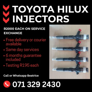 Toyota Hilux Injectors For Sale With Warranty