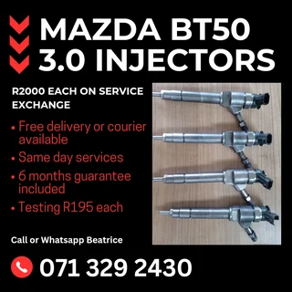Mazda Bt50 3.0 Injectors For Sale With Warranty