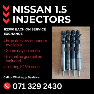Nissan 1.5 Injectors For Sale With Warranty