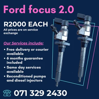 Ford Focus 2.0 Injectors For Sale With Warranty