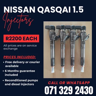 Nissan Qasqai 1.5 Injectors For Sale With Warranty