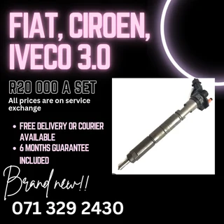 Fiat, Citroen, Iveco 3.0 Injectors For Sale With Warranty