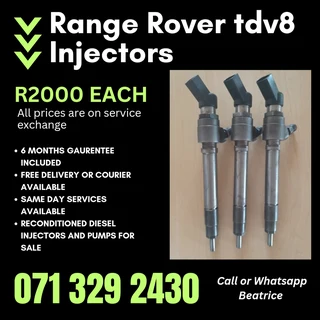Range Rover Tdv8 Injectors For Sale With Warranty