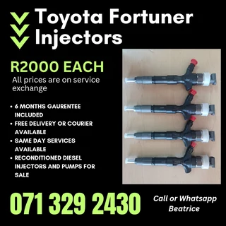 Toyota Fortuner Injectors For Sale With Warranty