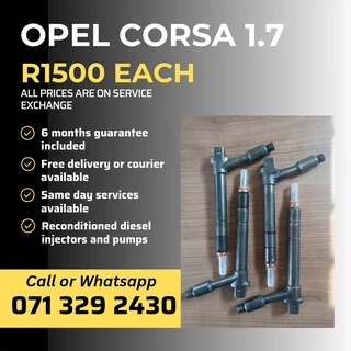 Opel Corsa 1.7 Injectors For Sale With Warranty