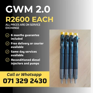 Gwm 2.0 Injectors For Sale With Warranty