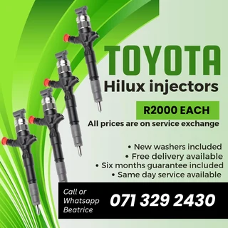 Toyota Hilux Injectors For Sale With Warranty