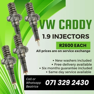 Vw Caddy 1.9 Injectors For Sale With Warranty