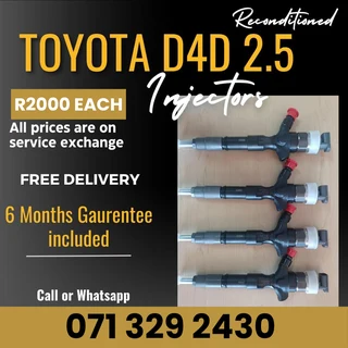Toyota D4d 2.5 Injectors For Sale With Warranty