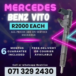 Mercedes Benz Vito Injectors For Sale With Warranty