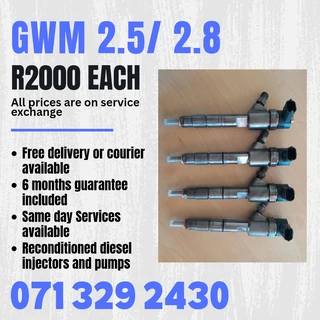 Gwm 2.5/ 2.8 Injectors For Sale With Warranty