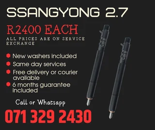 Ssangyong 2.7 Injectors For Sale With Warranty